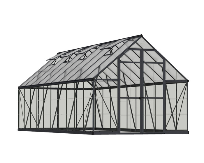Växthus Balance 14,8 m² Mörkgrå Canopia by Palram